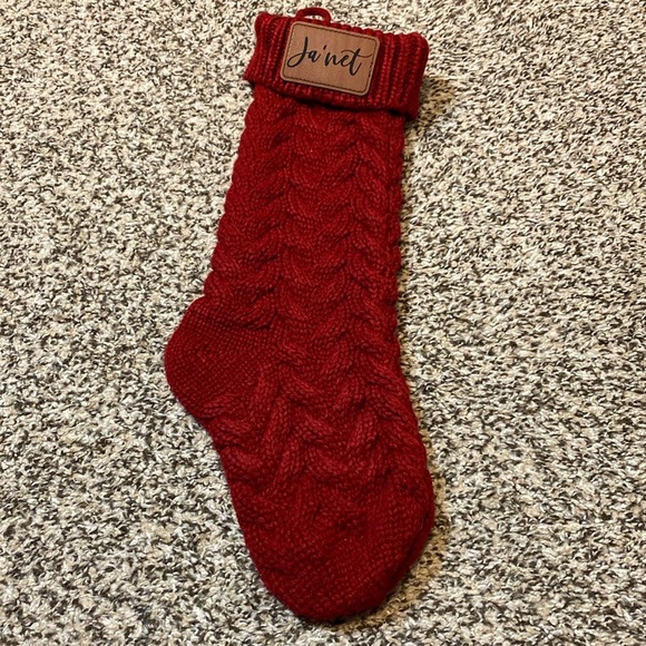 Other - Stocking “Ja’net” “Janet” personalized Knit Stocking